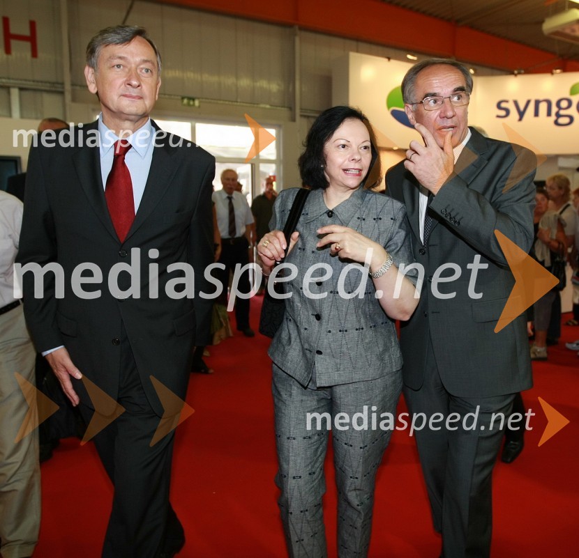 Dr. Danilo Türk, predsednik Republike Slovenije in soproga Barbara Miklič Türk ter Janez Erjavec, direktor Pomurskega sejmaOtvoritev 46. mednarodnega kmetijsko-živilskega sejma v Gornji Radgoni