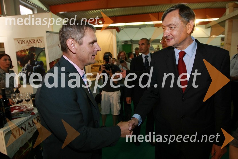 Peter Vrisk, predsednik upravnega odbora Zadružne zveze Slovenije z.o.o. in dr. Danilo Türk, predsednik Republike SlovenijeOtvoritev 46. mednarodnega kmetijsko-živilskega sejma v Gornji Radgoni