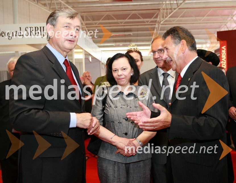 Dr. Danilo Türk, predsednik Republike Slovenije in soproga Barbara Miklič Türk, Janez Erjavec, direktor Pomurskega sejma in Anton Kampuš, župan občine Gornja RadgonaOtvoritev 46. mednarodnega kmetijsko-živilskega sejma v Gornji Radgoni