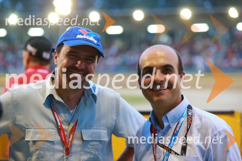  Zlatko Krznarić, nekdanji speedwayist, Hrvaška;  Izak Šantej, trener AMD KrškoŽagar z zmago v Speedway Grand Prix 2020