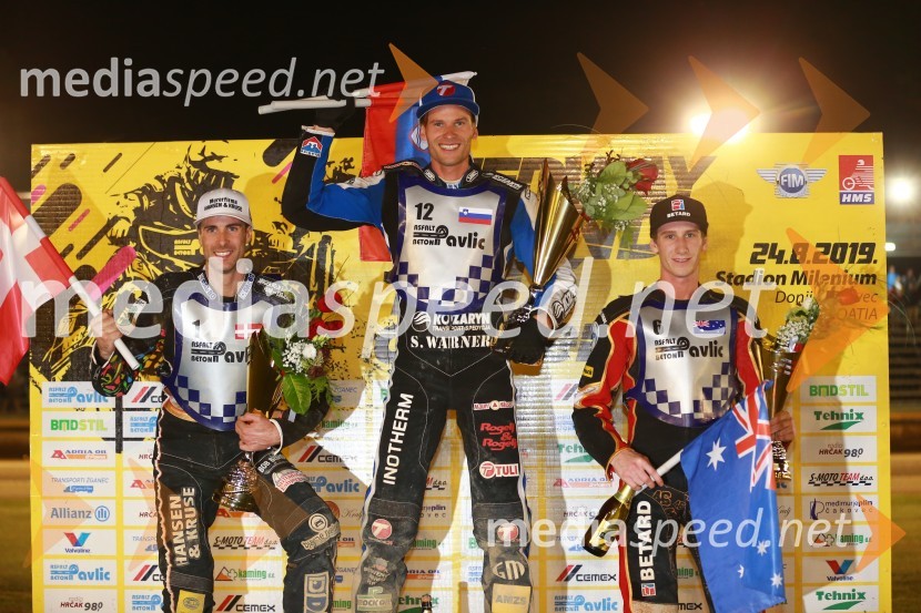  Niels-Kristian  Iversen, speedwayist (Danska);  Matej Žagar, speedwayist (AMTK Ljubljana);  Max Fricke, speedwayist (Avstralija)Žagar z zmago v Speedway Grand Prix 2020