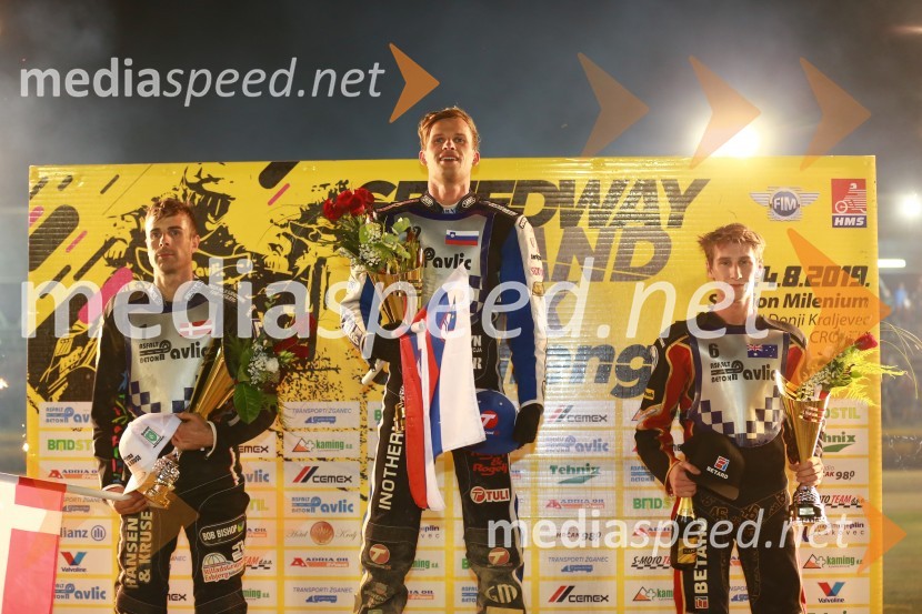  Niels-Kristian  Iversen, speedwayist (Danska);  Matej Žagar, speedwayist (AMTK Ljubljana);  Max Fricke, speedwayist (Avstralija)Žagar z zmago v Speedway Grand Prix 2020