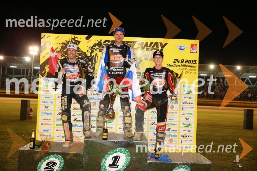  Niels-Kristian  Iversen, speedwayist (Danska);  Matej Žagar, speedwayist (AMTK Ljubljana);  Max Fricke, speedwayist (Avstralija)Žagar z zmago v Speedway Grand Prix 2020