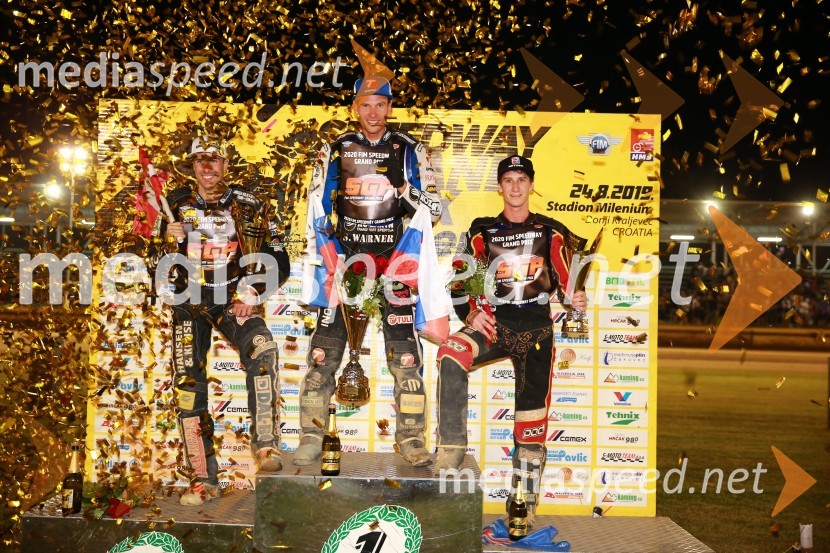 Niels-Kristian  Iversen, speedwayist (Danska);  Matej Žagar, speedwayist (AMTK Ljubljana);  Max Fricke, speedwayist (Avstralija)Žagar z zmago v Speedway Grand Prix 2020