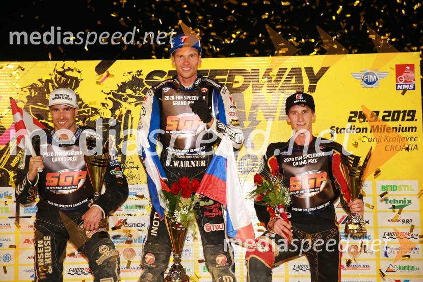  Niels-Kristian  Iversen, speedwayist (Danska);  Matej Žagar, speedwayist (AMTK Ljubljana);  Max Fricke, speedwayist (Avstralija)Žagar z zmago v Speedway Grand Prix 2020