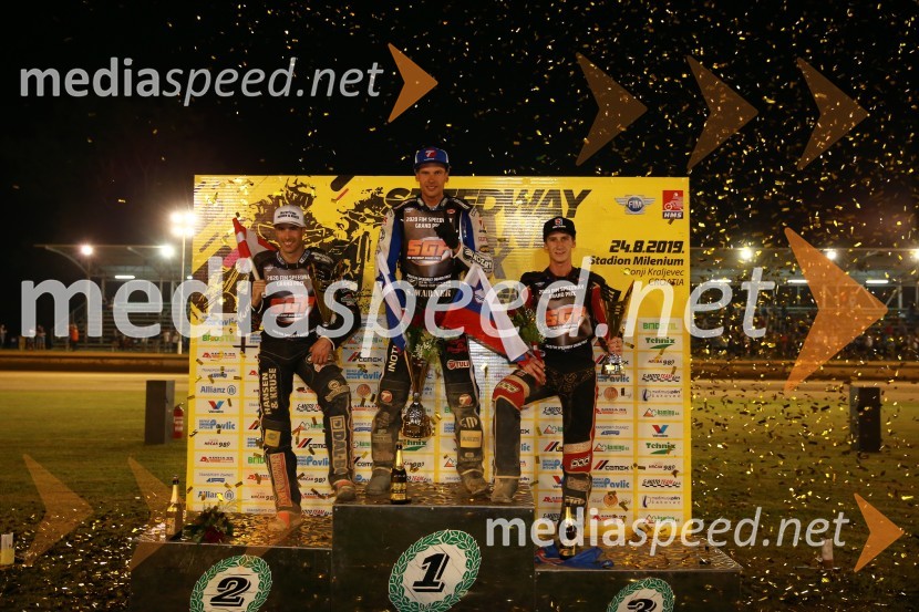 Niels-Kristian  Iversen, speedwayist (Danska);  Matej Žagar, speedwayist (AMTK Ljubljana);  Max Fricke, speedwayist (Avstralija)Žagar z zmago v Speedway Grand Prix 2020