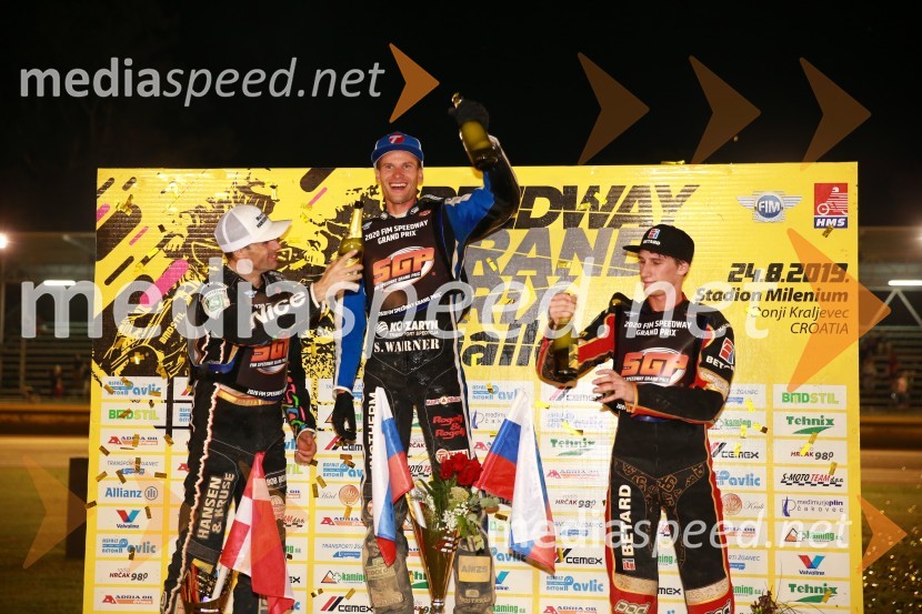  Niels-Kristian  Iversen, speedwayist (Danska);  Matej Žagar, speedwayist (AMTK Ljubljana);  Max Fricke, speedwayist (Avstralija)Žagar z zmago v Speedway Grand Prix 2020