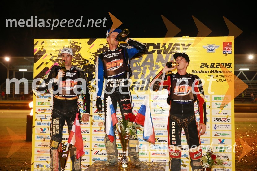  Niels-Kristian  Iversen, speedwayist (Danska);  Matej Žagar, speedwayist (AMTK Ljubljana);  Max Fricke, speedwayist (Avstralija)Žagar z zmago v Speedway Grand Prix 2020