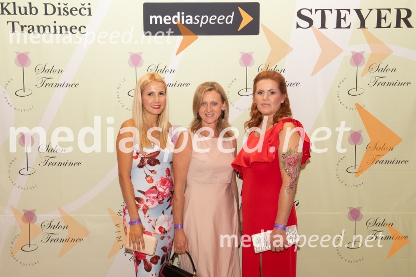  Natalija Cvetko, vodja projektov, Mediaspeed;  Vida Tement, lastnica Le Vino;  Magda Steyer, Steyer Vina10. Salon Traminec 2019