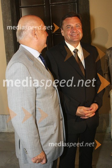 Janez Kocjančič, predsednik OKS in Zoran Jankovič, župan LjubljaneSprejem slovenske olimpijske reprezentance v Ljubljani