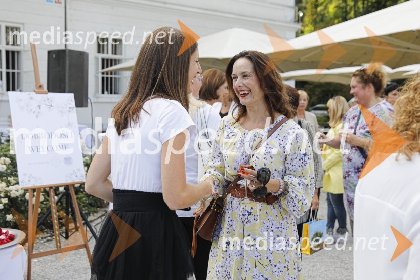  Andreja Cepuš, predsednica ALL Ladies League Slovenia;  Blažka Müller, voditeljicaČajanka mednarodnega foruma WEF (Women Economic Forum)