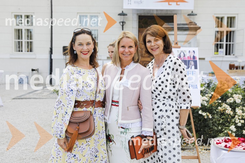  Blažka Müller, voditeljica; dr. Saša Božič, Koordinatorka projekta WEF Slovenia 2020 in Executive Coachinja; mag. Lidia Pavlin, agencija NichaČajanka mednarodnega foruma WEF (Women Economic Forum)