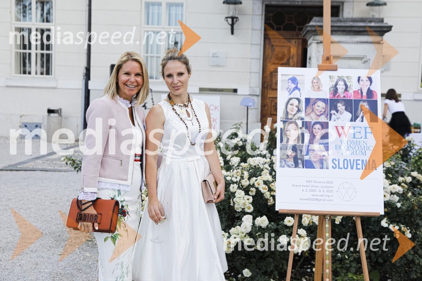 dr. Saša Božič, Koordinatorka projekta WEF Slovenia 2020 in Executive Coach;  Nana Šumarda SlavničČajanka mednarodnega foruma WEF (Women Economic Forum)