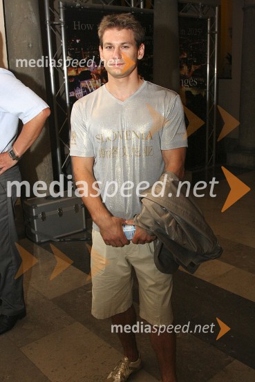 Mitja Petkovšek, gimnastičarSprejem slovenske olimpijske reprezentance v Ljubljani