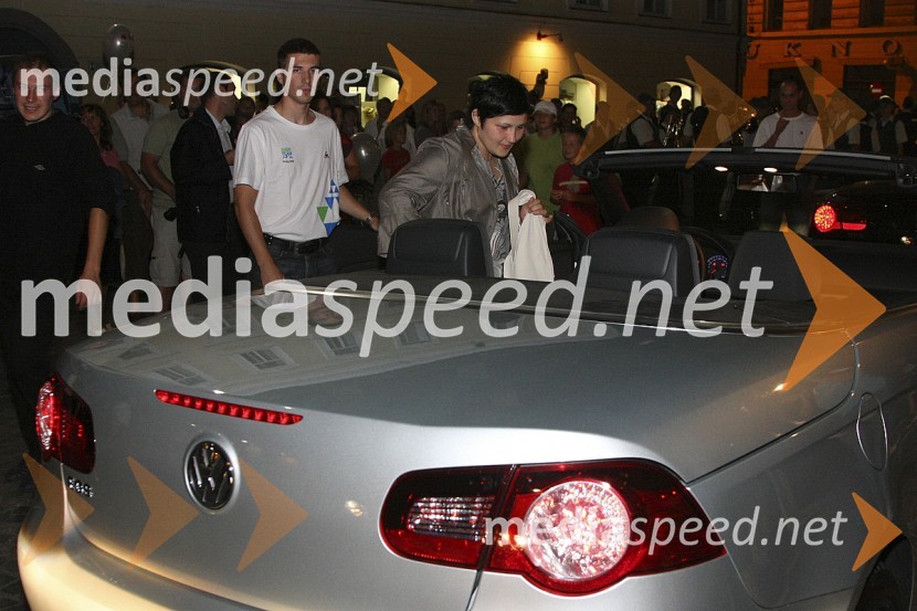 Lucija Polavder, dobitnica bronaste medalje v juduSprejem slovenske olimpijske reprezentance v Ljubljani