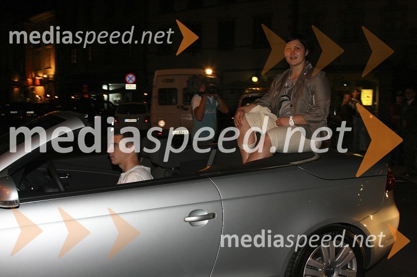 Lucija Polavder, dobitnica bronaste medalje v juduSprejem slovenske olimpijske reprezentance v Ljubljani