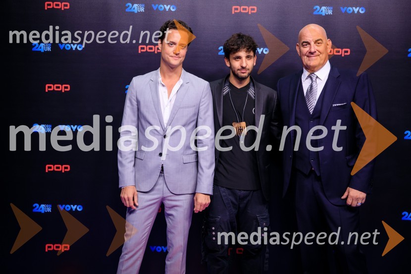  Domen Valič, igralec;  Loui Ferry, frizer;  Pavel Vrabec,  generalni direktor Pro PlusPOP Promenada 2019