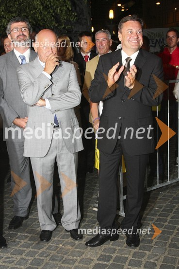 Janez Kocjančič, predsednik OKS in Zoran Jankovič, župan LjubljaneSprejem slovenske olimpijske reprezentance v Ljubljani