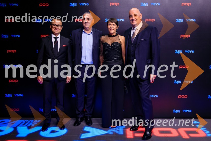  Aleš Muhič,  direktor trženja PRO PLUS;  Radenko Mijatović, predsednik Nogometne zveze Slovenije;  Andreja Mijatović;  Pavel Vrabec,  generalni direktor Pro PlusPOP Promenada 2019