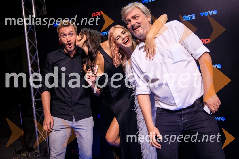  Denis Avdić, voditelj;  Lara Komar, igralka;  Lea Sirk, pevka;  Marko Miladinović - Mile, igralecPOP Promenada 2019
