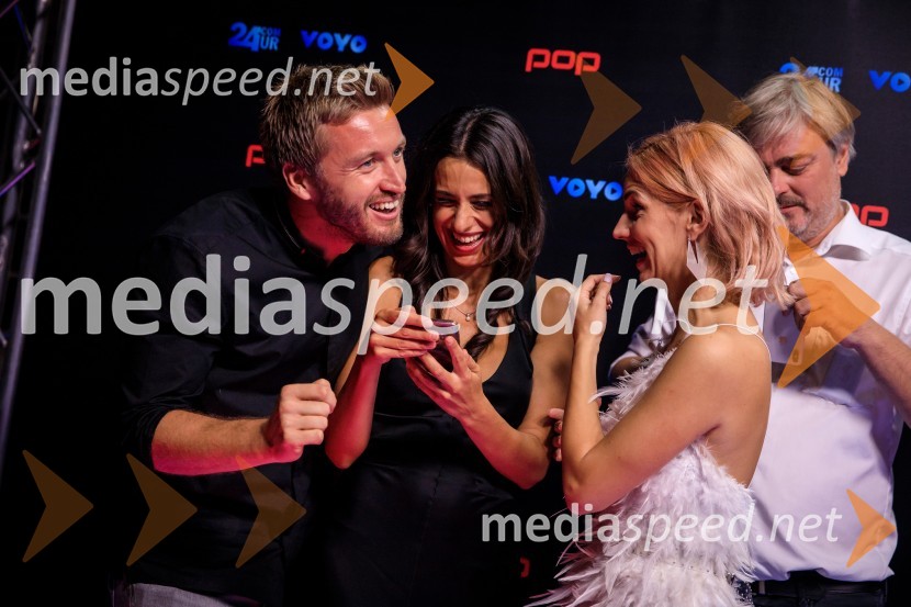  Denis Avdić, voditelj;  Lara Komar, igralka;  Lea Sirk, pevka;  Marko Miladinović - Mile, igralecPOP Promenada 2019