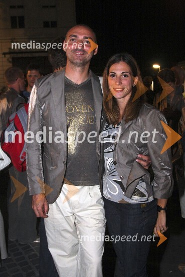 Matija Šestak, altetski trener in Marija Šestak, atletinjaSprejem slovenske olimpijske reprezentance v Ljubljani