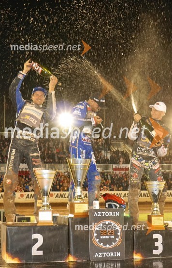  Matej Žagar, speedwayist (AMTK Ljubljana);  Bartosz Zmarzlik, speedwayist (Poljska);  Fredrik  Lindgren, speedwayist (Švedska)Žagar z drugim  mestom v danskem Vojensu privozil med osmerico v SP