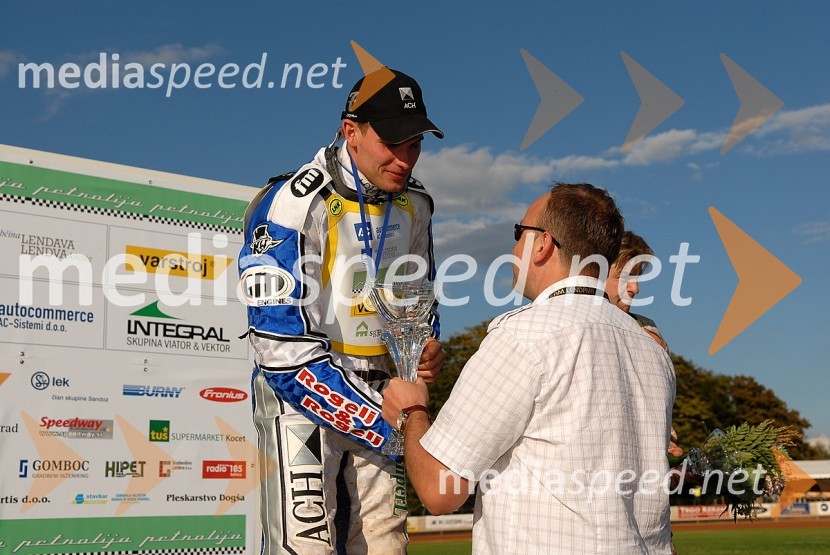 Matej Žagar, Slovenija (AMTK Ljubljana) in Radovan Žerjav, poslanec v državnem zboruSpeedway, Finale EP posameznikov