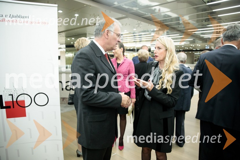 prof. dr. Matjaž Mikoš, dekan Fakultete za gradbeništvo in geodezijo Univerze v Ljubljani; prof. dr Barbara Novak, prorektorica, Univerza v LjubljaniProslava ob 100-letnici Fakultete za gradbeništvo in geodezijo