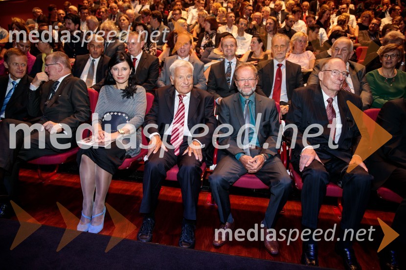  ... ;  ... ;  ... ; prof. dr. Andrej Pogačnik, Inženirska zbornica Slovenije; prof. dr. Miran Saje; prof. dr. Erik StubkjærProslava ob 100-letnici Fakultete za gradbeništvo in geodezijo