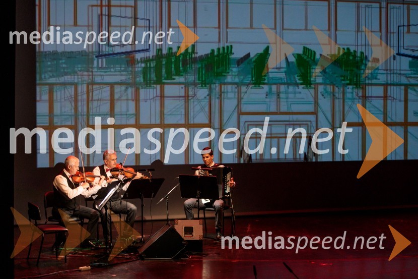 izr. prof. dr. Janko Logar, UL FGG; prof. dr. Vlatko Bosiljkov;  Žiga Vehovec, glasbenikProslava ob 100-letnici Fakultete za gradbeništvo in geodezijo