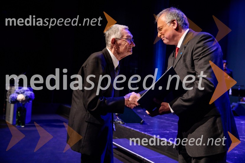  Marjan Jenko; prof. dr. Matjaž Mikoš, dekan Fakultete za gradbeništvo in geodezijo Univerze v Ljubljani (UL FGG) Proslava ob 100-letnici Fakultete za gradbeništvo in geodezijo