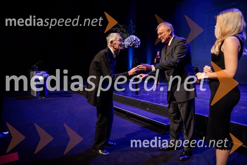  Marjan Jenko; prof. dr. Matjaž Mikoš, dekan Fakultete za gradbeništvo in geodezijo Univerze v Ljubljani (UL FGG) ;  ... Proslava ob 100-letnici Fakultete za gradbeništvo in geodezijo