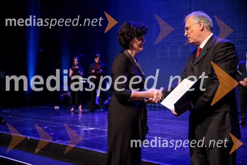  Nikolaja Podgoršek Selič, tehnična direktorica Cinkarne Celje; prof. dr. Matjaž Mikoš, dekan Fakultete za gradbeništvo in geodezijo Univerze v Ljubljani (UL FGG) Proslava ob 100-letnici Fakultete za gradbeništvo in geodezijo