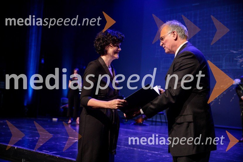  Nikolaja Podgoršek Selič, tehnična direktorica Cinkarne Celje; prof. dr. Matjaž Mikoš, dekan Fakultete za gradbeništvo in geodezijo Univerze v Ljubljani (UL FGG) Proslava ob 100-letnici Fakultete za gradbeništvo in geodezijo