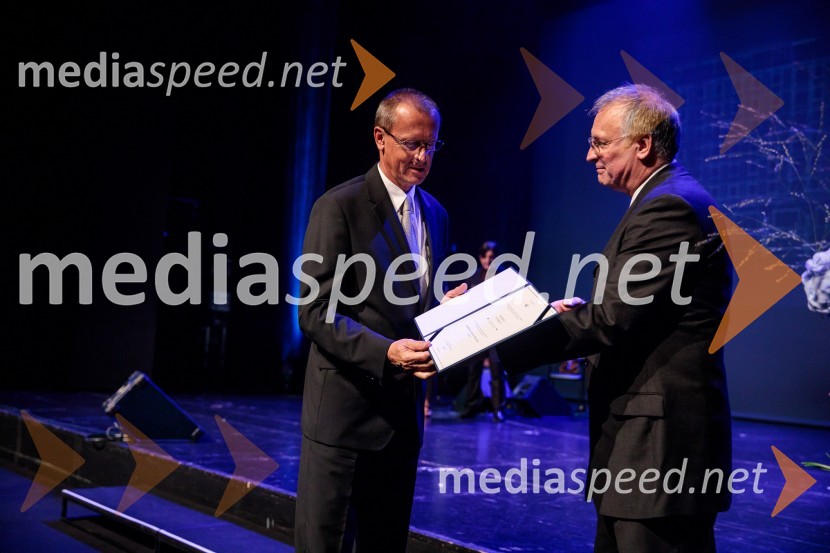  Milan Brajnik, direktor Geodetskega inštituta Slovenije; prof. dr. Matjaž Mikoš, dekan Fakultete za gradbeništvo in geodezijo Univerze v Ljubljani (UL FGG) Proslava ob 100-letnici Fakultete za gradbeništvo in geodezijo