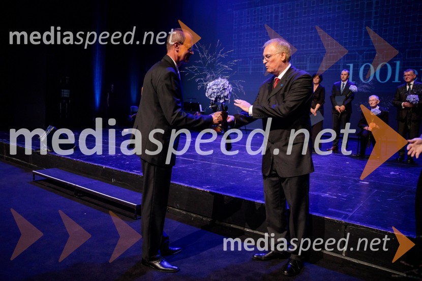  Milan Brajnik, direktor Geodetskega inštituta Slovenije; prof. dr. Matjaž Mikoš, dekan Fakultete za gradbeništvo in geodezijo Univerze v Ljubljani (UL FGG) Proslava ob 100-letnici Fakultete za gradbeništvo in geodezijo