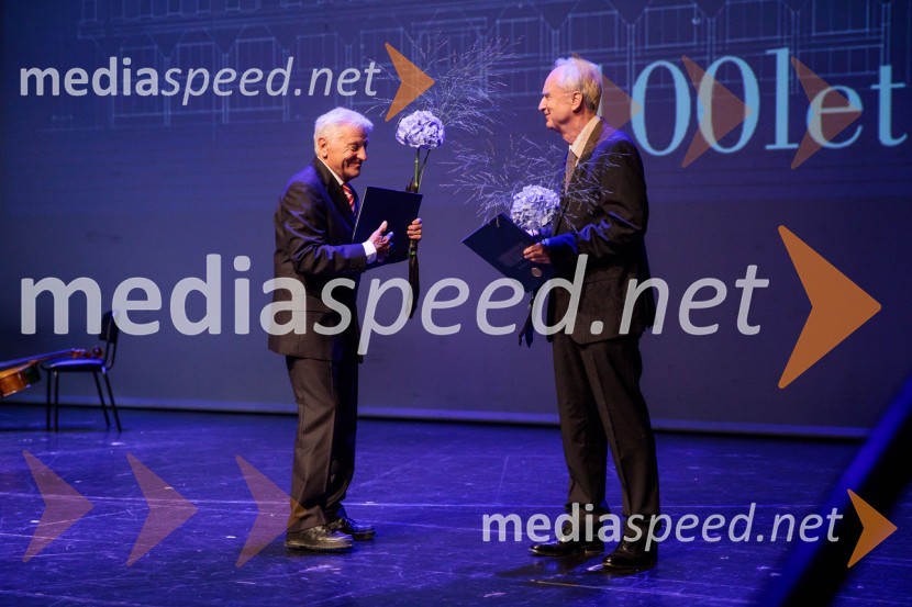 prof. dr. Andrej Pogačnik, Inženirska zbornica Slovenije; prof. dr. Peter Fajfar, profesor na Univerzi v Ljubljani in član Slovenske inženirske akademijeProslava ob 100-letnici Fakultete za gradbeništvo in geodezijo