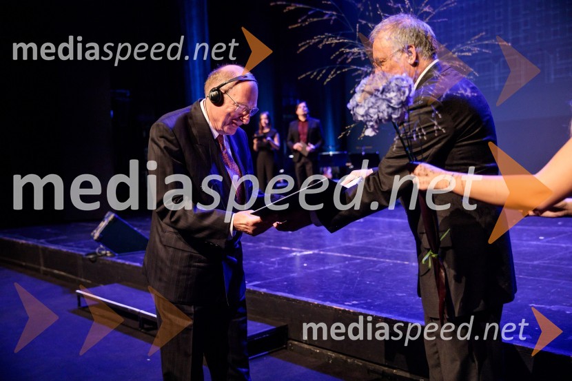 prof. dr. Erik Stubkjær; prof. dr. Matjaž Mikoš, dekan Fakultete za gradbeništvo in geodezijo Univerze v Ljubljani (UL FGG) Proslava ob 100-letnici Fakultete za gradbeništvo in geodezijo