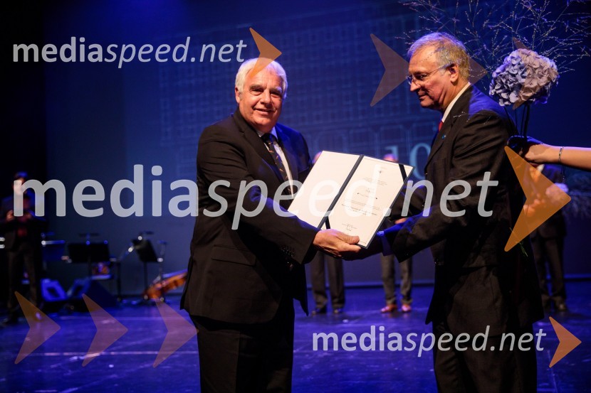 prof. dr. Uwe Stilla; prof. dr. Matjaž Mikoš, dekan Fakultete za gradbeništvo in geodezijo Univerze v Ljubljani (UL FGG) Proslava ob 100-letnici Fakultete za gradbeništvo in geodezijo