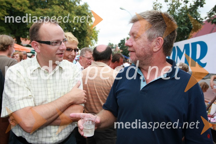 Radovan Žerjav, minister za promet RS in Marjan Dora, urednik radia Murski valBogračfest 2008