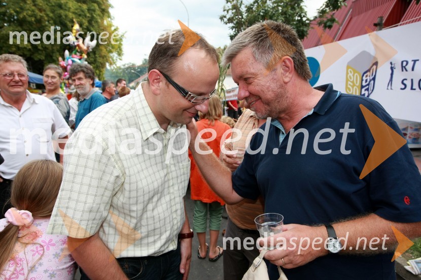 Radovan Žerjav, minister za promet RS in Marjan Dora, urednik radia Murski valBogračfest 2008