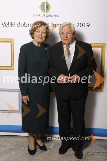  Štefka Kučan;  Milan Kučan, nekdanji predsednik Republike SlovenijeVeliki dobrodelni Lions ples 2019