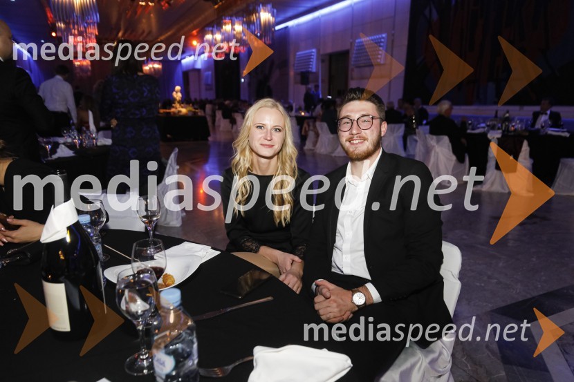  Nikita Zatlar;  Miha Dajčman, novinar, VečerVeliki dobrodelni Lions ples 2019