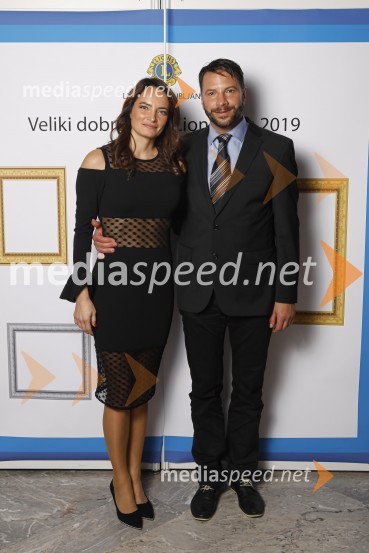  Aleksandra Lanišek, lastnica kozmetičnega salona Teat;  Luka  Dubravčić, podjetnikVeliki dobrodelni Lions ples 2019