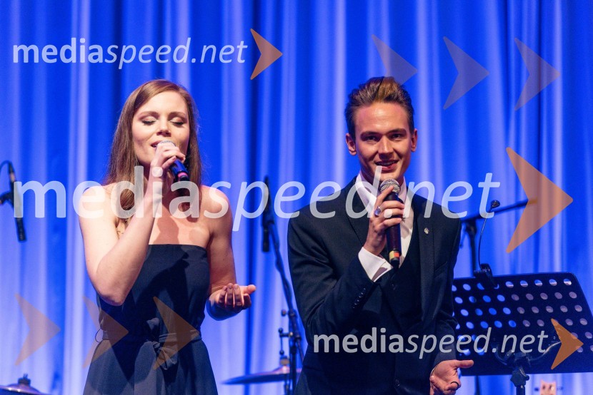  Flora Ema Lotrič, pevka;  Luka Markus Štajer, KaMi InštitutVeliki dobrodelni Lions ples 2019