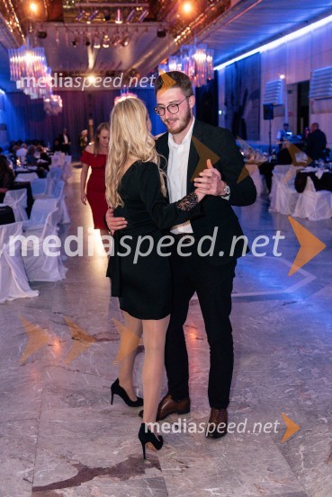  Nikita Zatlar;  Miha Dajčman, novinar, VečerVeliki dobrodelni Lions ples 2019