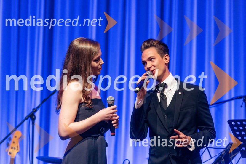  Flora Ema Lotrič, pevka;  Luka Markus Štajer, KaMi InštitutVeliki dobrodelni Lions ples 2019