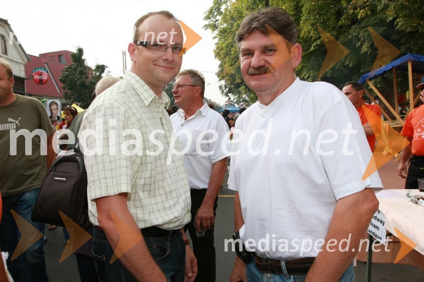 Radovan Žerjav, minister za promet RS in Boris Kotnjek, predsednik AMZS Šport in slovenski član komisije za speedway pri FIM (Mednarodna motociklistična zveza)Bogračfest 2008