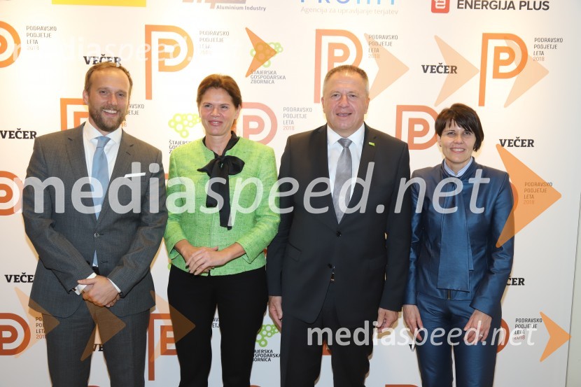  Uroš Hakl, direktor družbe Večer, d.o.o.; mag. Alenka Bratušek, ministrica za infrastrukturo RS ;  ... ; mag. Aleksandra Podgornik, direktorica, Štajerska gospodarska zbornicaPodravsko podjetje leta 2018 je Teta Frida